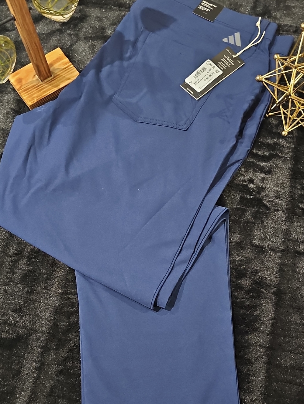 Adidas Men's Stretch Dress Pants - Navy Blue
